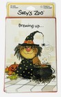 Vintage Suzy   s Zoo Halloween Card Bundle Set Of 2 Witch Note Cards -new