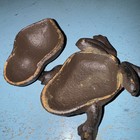 Vintage Cast Iron Rustic Frog Match key trinket Box