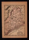 Tiny Antique Maine Map 1888 Miniature Vintage State Map Of Maine 3037