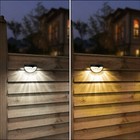 2-8 Pack Solar 6-led Wall Light Garden Fence Yard Decor Street Lamp Waterproof