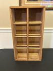 Vtg 96 Cd Napa Valley Wooden Storage Rack 23 x12 5 x5 5  Cd Holder Wood Crate