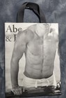 Abercrombie   Fitch Lot Of 5 Black   White Photo Print Shopping Bags Handles 