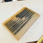 Vintage  craftsman   Wf Series Black Oxide 14 Pc Chisel   Punch Set  Made In Usa
