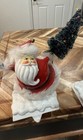 Adorable Made To Look Vintage Santa Christmas Stocking Holder   s Cast Iron  resin