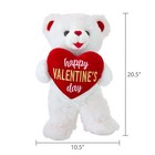 Large Sweetheart Happy Valentine s Day Teddy Bear Plush  White  21   Valentine s