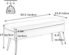 Storage Ottoman Bench  43 5  Upholstered Entryway Bench  Long Ottoman With Stora