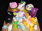 Lot Various Large And Small Squishy Toys  cat  Cupcake  Unicorn   look   