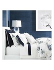 One Ralph Lauren Blanc Bleu Fallon Multi Blue White Standard Pillow Sham New Ff