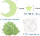 Glow In The Dark Star Stickers 100pcs Stars For Ceiling 3d Glowing Stars With Mo