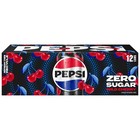 Pepsi Cola Zero Sugar Wild Cherry Soda Pop  12 Fl Oz  12 Pack Cans Free Shipping