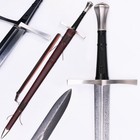 48  Medieval Armed Sword Damascus Steel Full Tang Damascus Steel