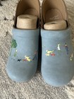 New Dansko Twin Pro Clogs Womens Size 42 Us 12 Dog Walkers Nubuck Blue Retired