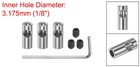 3pcs Pinion Gear Adapter 5mm To 3 175mm Shaft Coupler With Grub Screws Hex Key