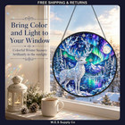 Stained Glass Window Hanging 7 8-inch Round Suncatcher Decor