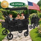 4 Seater Stroller Wagon Premium Quad Stroller Wagon For 4 Kids Adjustable Push
