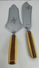 Great Bakelite Handles Dessert Servers 2 Pc Set - Fancy Engraved  i1383  