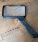 Vintage Bausch   Lomb Black Rectangular Reader Handheld Magnifying Glass 4  X 2 