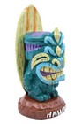 Hawaiian Tiki Figurine - 4  Fun  Animated Tiki W  Surfboard  Hawaii Souvenir