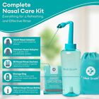 Neti Pot - Botella De Lavado Para Irrigacion Nasal  Paquetes De Sal Para Enj   
