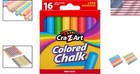 16 Bright Assorted Colored Chalk For Indoor   Outdoor Creativity - Non-toxic