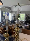 A Pair Of Vintage Brass Double Helix Barley Twist Lamps