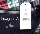 Nwt Nautica Women s Size L Red Plaid Long Sleeve Jogger 2pc Pajama Set