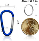 30pcs Aluminum Carabiner Clips  2  D Shape Spring Snap Hooks Carabiner With 30pc