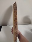 Vtg Native American Wood Slice Plaque Picture Rough Edge North Carolina 