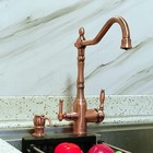 Solid Brass Triflow Kitchen Faucet 3 Way Water Filter Tap Antique Copper