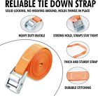 Cartman 1  X 12 lashing Straps Cargo Tie-down Strap Up To 600lbs  10pk  Orange