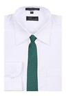 Boy s 14 Inch Hunter Green And White Dot Pretied Zipper Necktie - Nwt