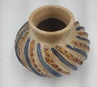 Vintage  Signed Luis Blanco Mexican  Folk Art  Pottery Swirl  Clay Bowl Vase