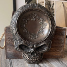 Unique Artistic Handmade Gothic Steampunk Decorative Flat Skull Tray