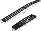 2x 9 Ft Portable Folding Loading Ramps For Lawn Mower Atv Utv Motorcycle 1200lbs