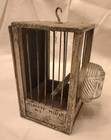 Antique Wooden Coal Miners Canary Cage  wibcott Mine   W  Glass Waterer Must See