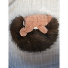 Fao Schwarz Big Tails Sleeping Fox Plush Stuffed Animal Brown Fluffy Tail Nwt