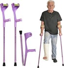 Uoieeong Forearm Crutches   10-level Adjustable   Foldable - Lightweig