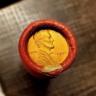Sealed Vintage Wheat Cent Roll  Red Gem Bu 1909 Ends  Luster  Unknown Inside 