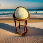 Vintage     12  Cram s Imperial Rotating World Globe On A 36    Wooden     Stand
