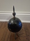 Vintage 1950s Black  Globe Sphere Mid Century Mod 