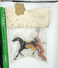 Vintage The Wild West Horse   Indian Rider  Durable Plastic Nos 1960s  Hong Kong