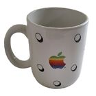 Vintage 80s Apple Computer Rainbow Logo Coffee Tea Cup Mug Macintosh Ceramic Usa