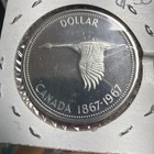 Canada Centennial 1967 Silver Dollar  Flying Goose  Proof-like Gem Brilliant Unc