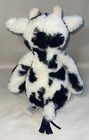 Jellycat Bashful Cow Plush Stuffed Animal Black   White Medium 12  Authentic