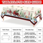Christmas Tablecloth Xmas Table Cover Rectangle Fabric Winter Snowman Gnome Vint