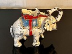 Antique Hubley Cast Iron White Elephant Mechanical Bank Original