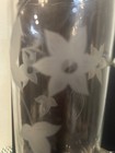 Vintage Mid Century Etched Floral Glass Cocktail Martini Pitcher 32 Ounce