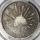 1829-zs Ao Pcgs Vf 30 Mexico 8 Reales Cap Rays Silver Coin  24060802c 