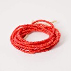 3 Strands Venetian Trade Beads Red Whitehearts Old Africa