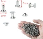 200sets 6mm Round Cap Leather Rivets  Double Cap Rivets Tubular Metal Studs Rive